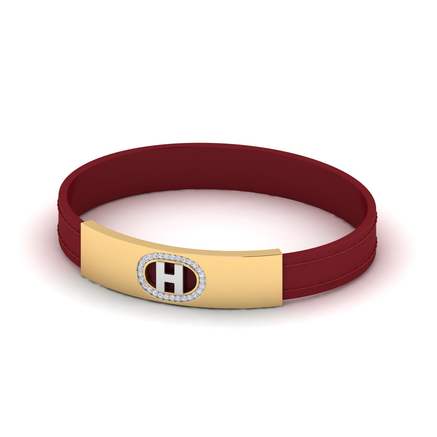 Name letter shaped leather belt bracelet - Image 2