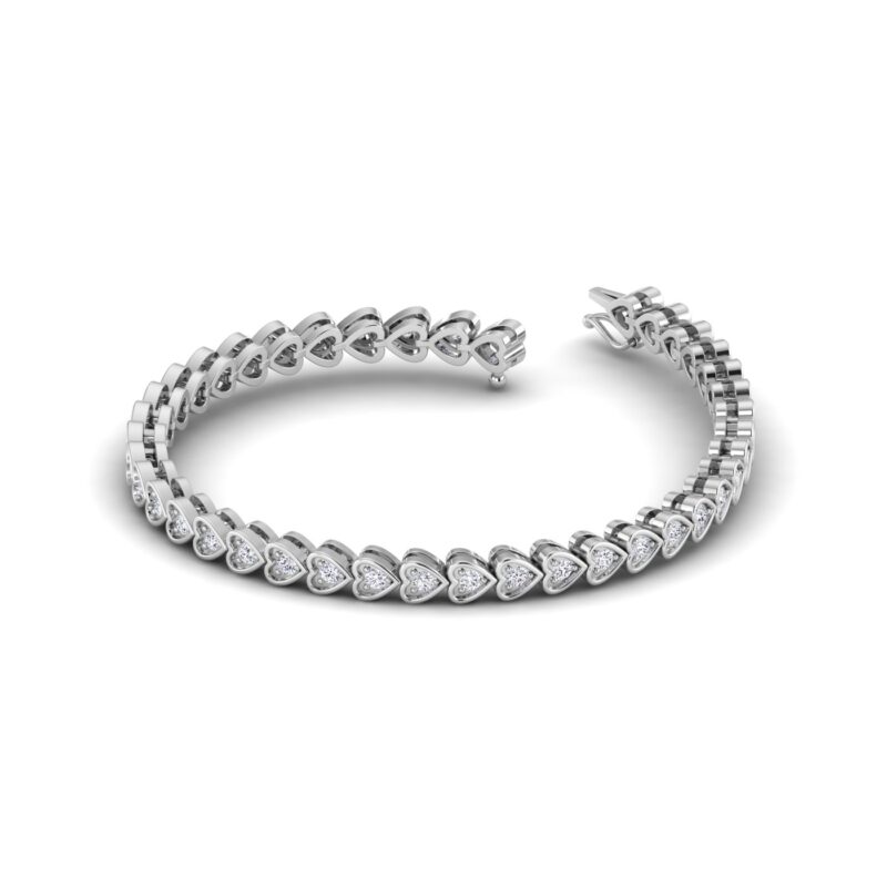 Heart Shaped Tennis Bracelet