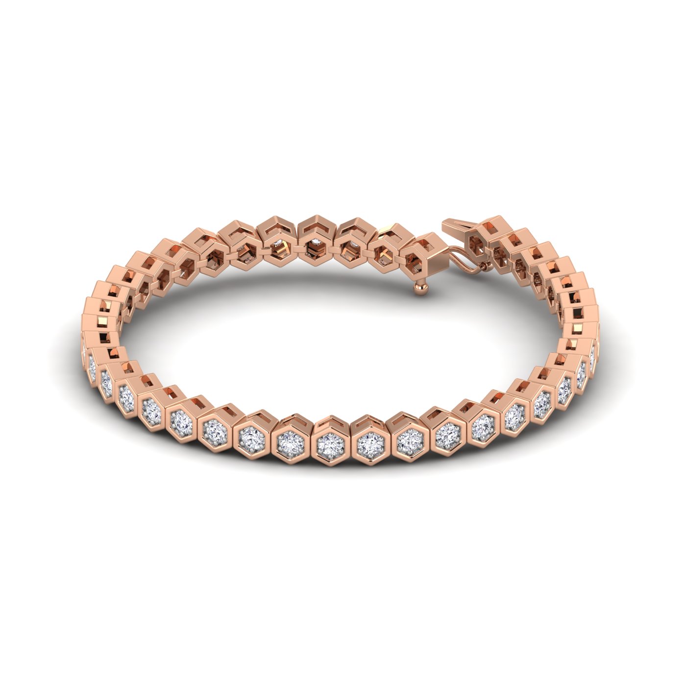 Close Setting Tennis Bracelet - Image 5