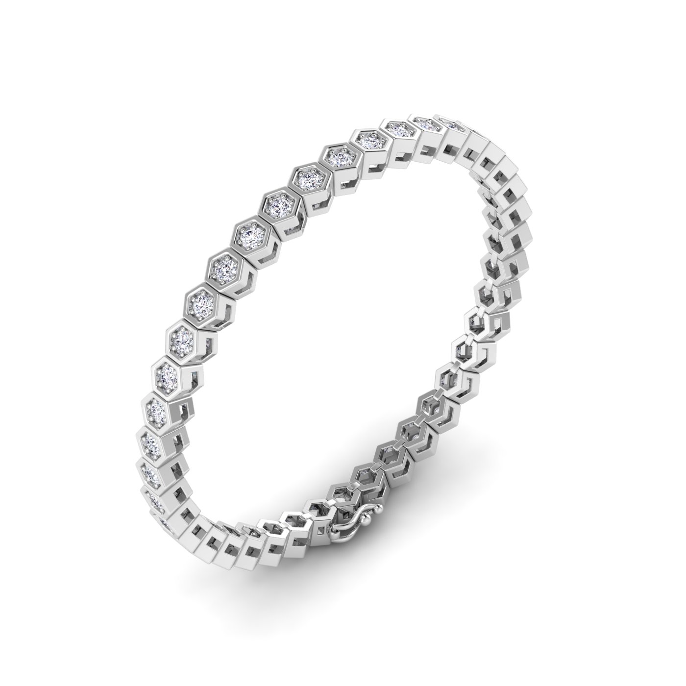 Close Setting Tennis Bracelet - Image 4