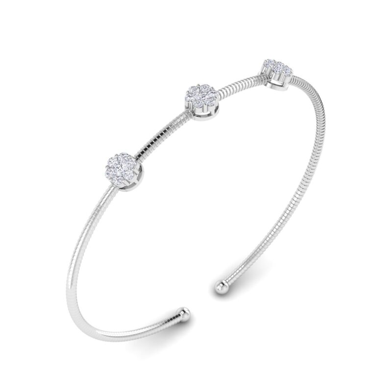 Pave Knotted Cuff Bracelet