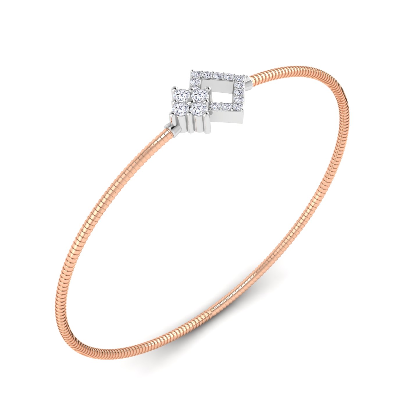 Twin Square Diamond bracelet - Image 6