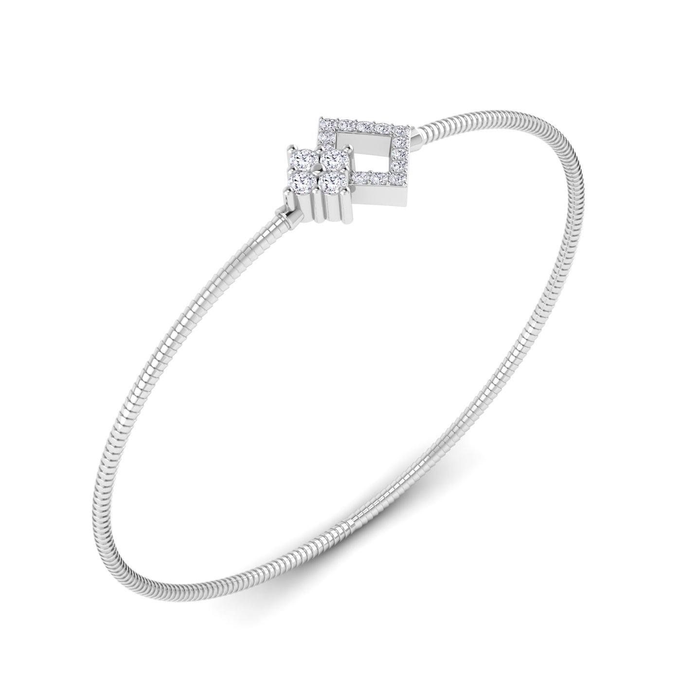 Twin Square Diamond bracelet - Image 4