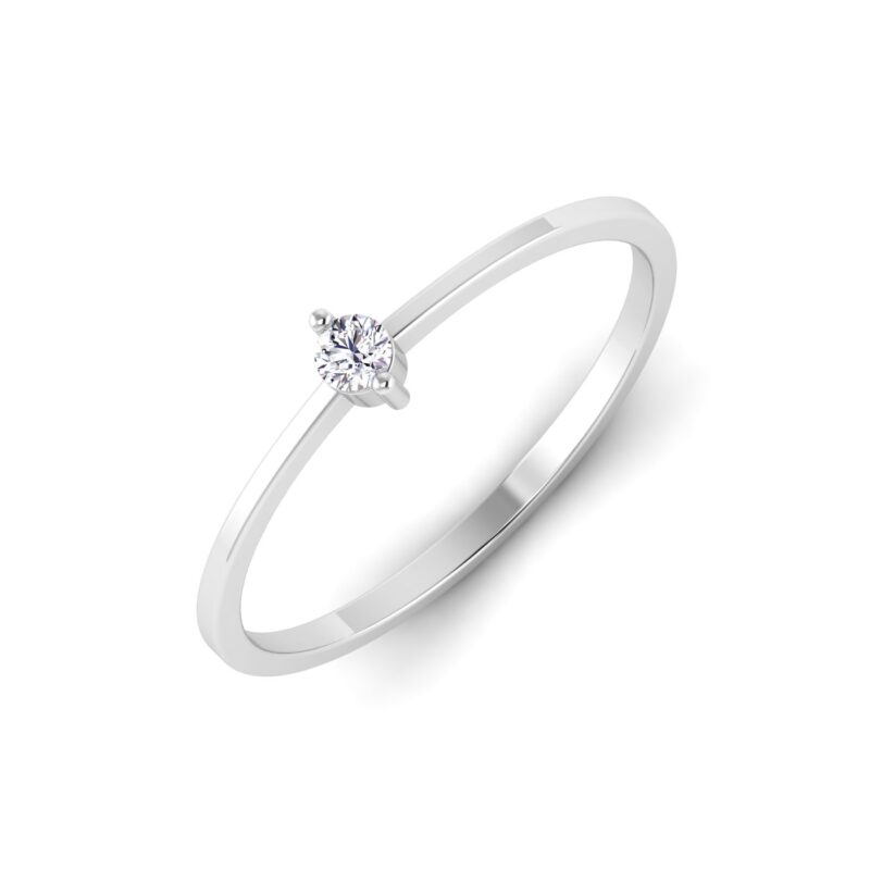 Pure Elegance: Single Diamond Ring