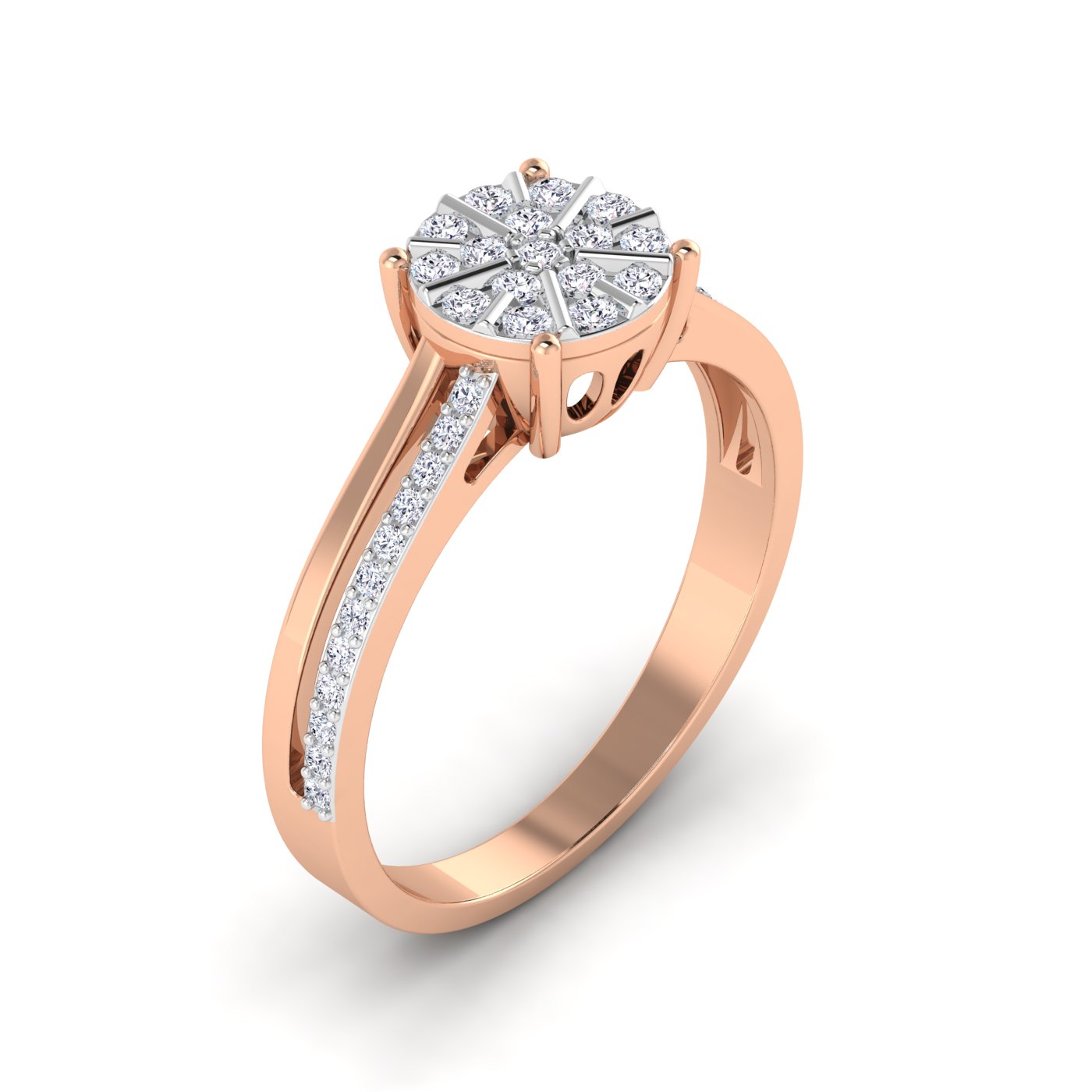 Flame of Luxury: Fire Ball Diamond Ring - Image 3