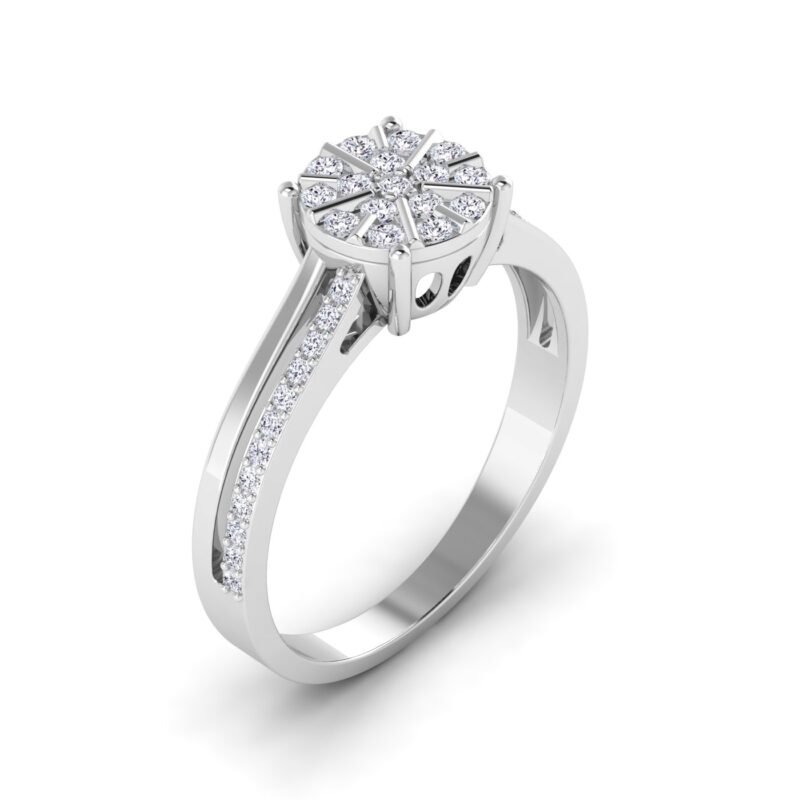 Flame of Luxury: Fire Ball Diamond Ring