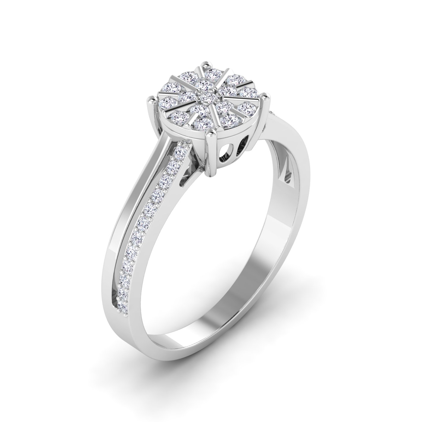 Flame of Luxury: Fire Ball Diamond Ring