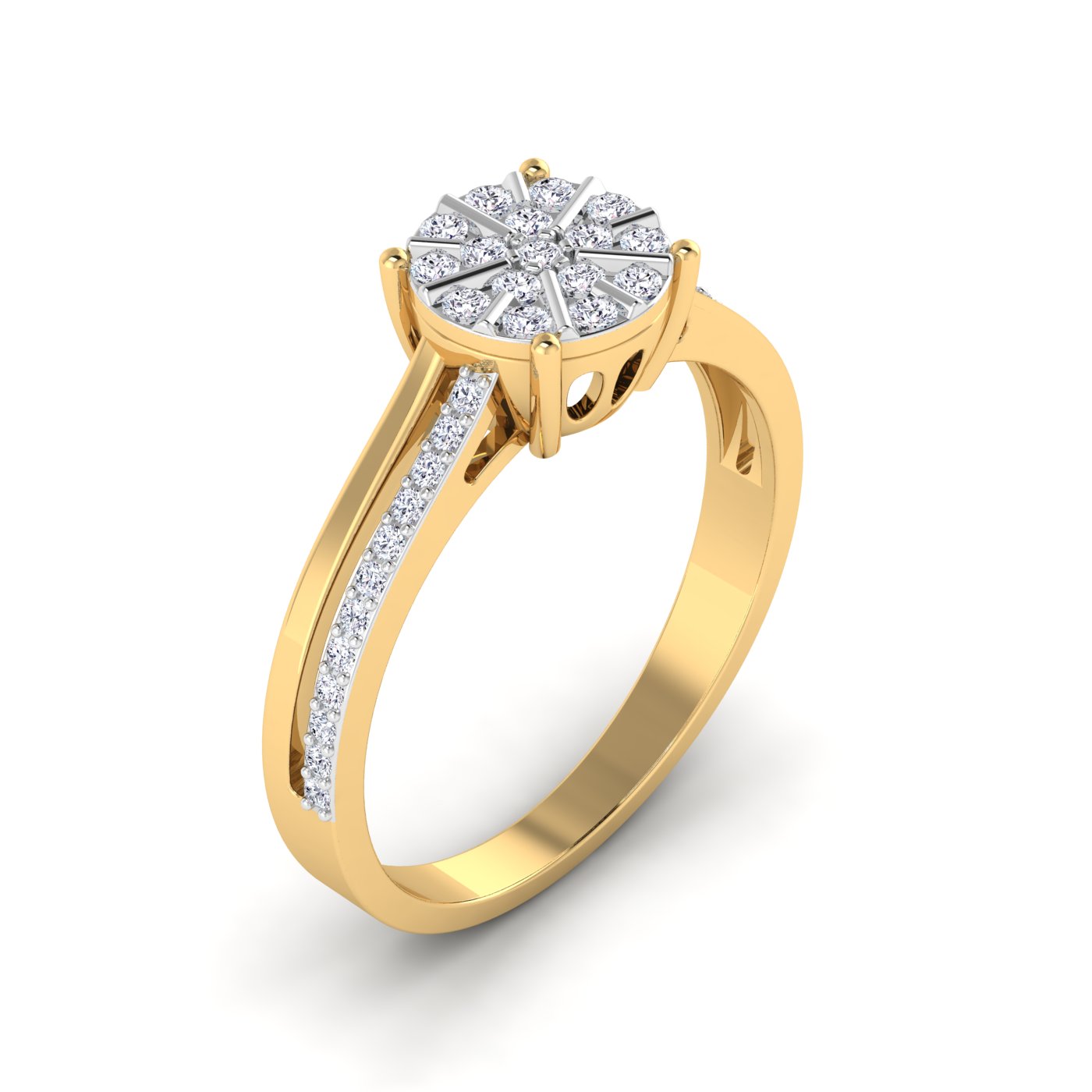 Flame of Luxury: Fire Ball Diamond Ring - Image 2