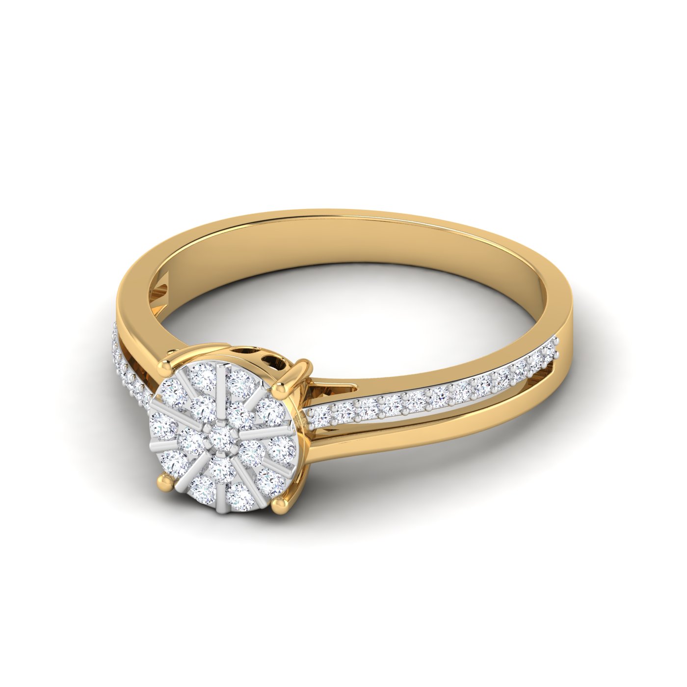 Flame of Luxury: Fire Ball Diamond Ring - Image 6