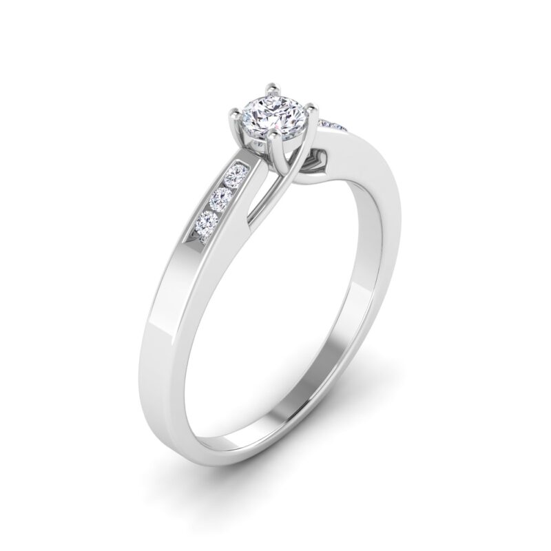 Twisted Perfection: Round Cut Diamonds with Twist Style Band
