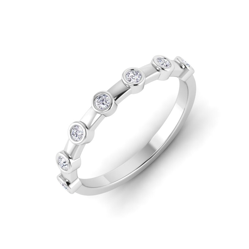 The Bezel Beauty: Round Cut Diamond Band