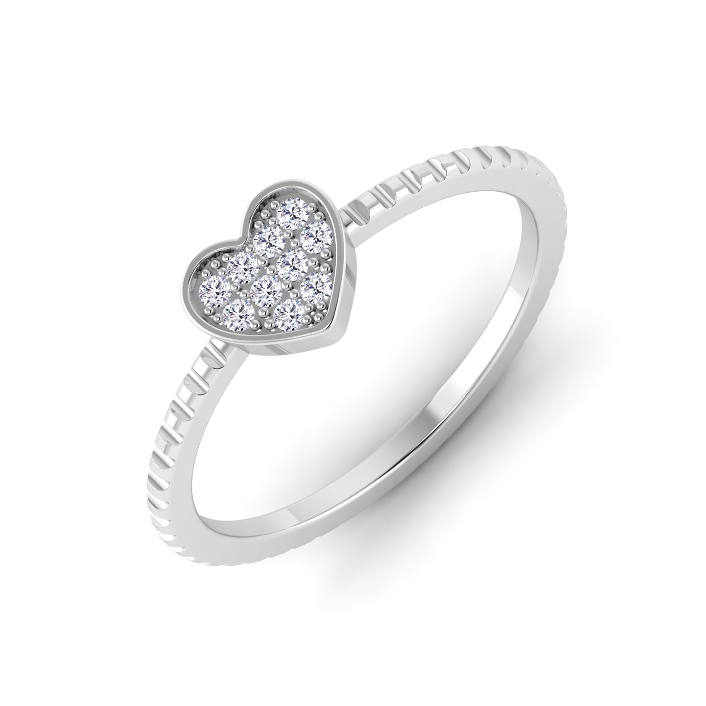 Symbol of Love: Diamond Heart Ring - Image 4
