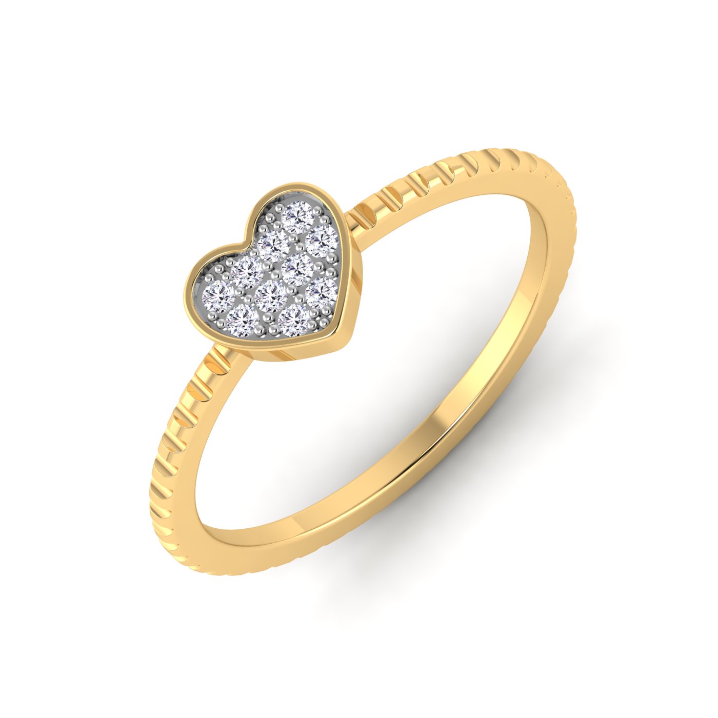 Symbol of Love: Diamond Heart Ring - Image 2