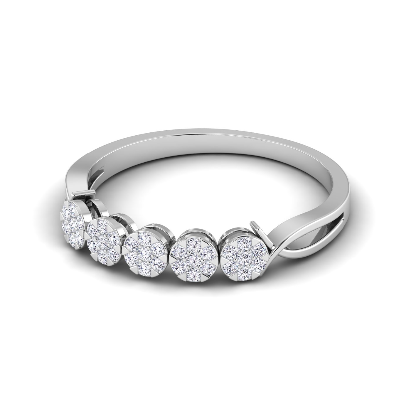 Timeless Shine: Brilliant Cut Diamond Starburst Cluster Ring - Image 4