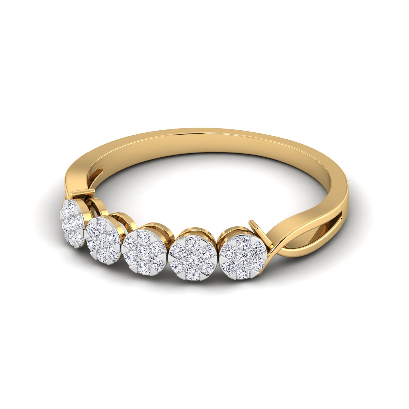Timeless Shine: Brilliant Cut Diamond Starburst Cluster Ring - Image 6