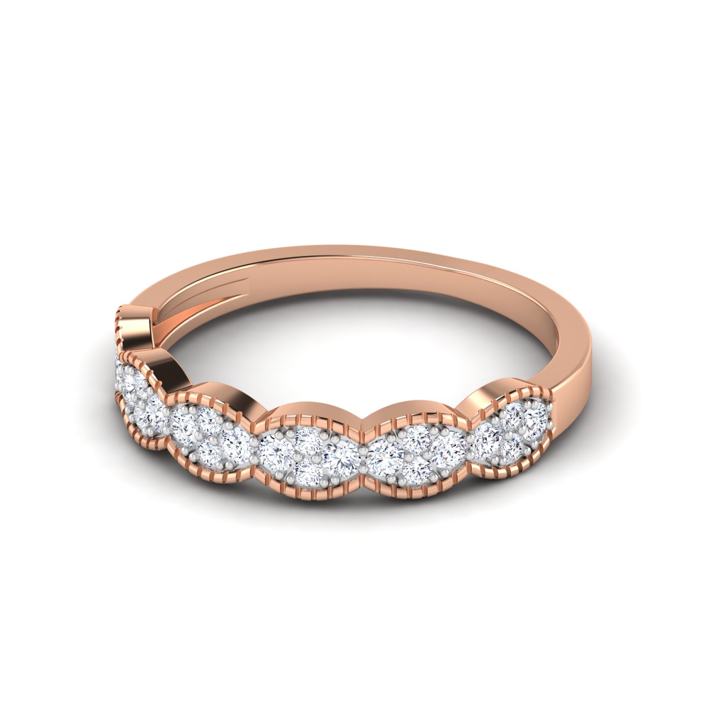 Timeless Love: Cluster Diamonds Engagement Ring - Image 5