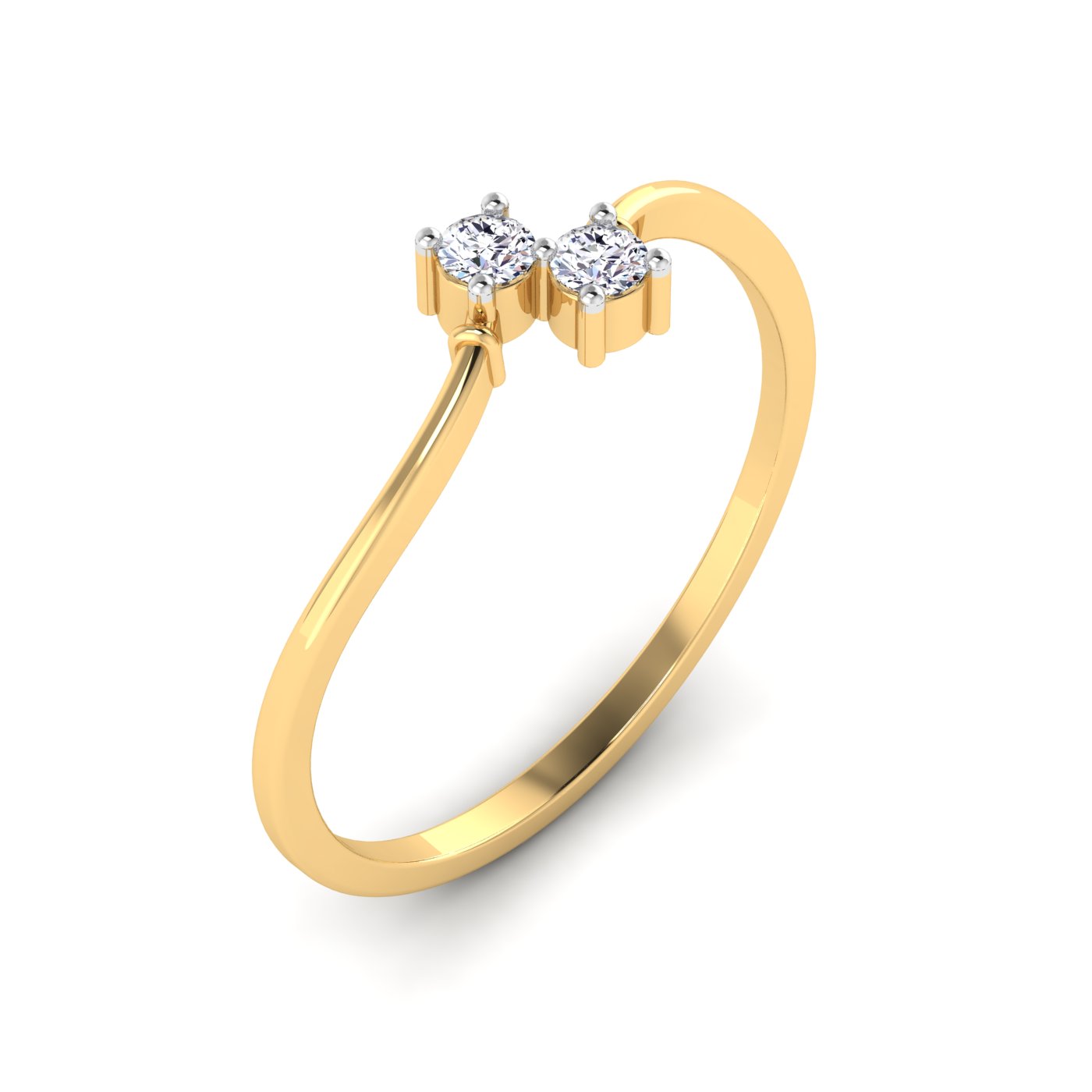 Dual Sparkle: Two Stone Diamond Ring - Image 6