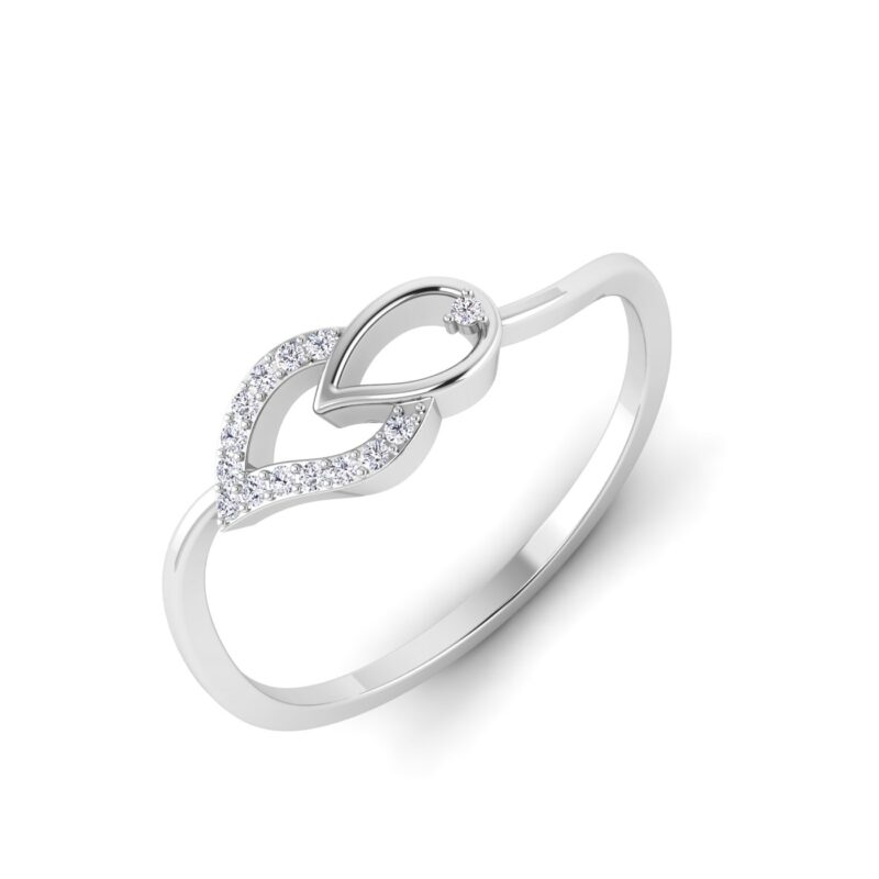Dazzling Drops: Interlinked Diamond Ring