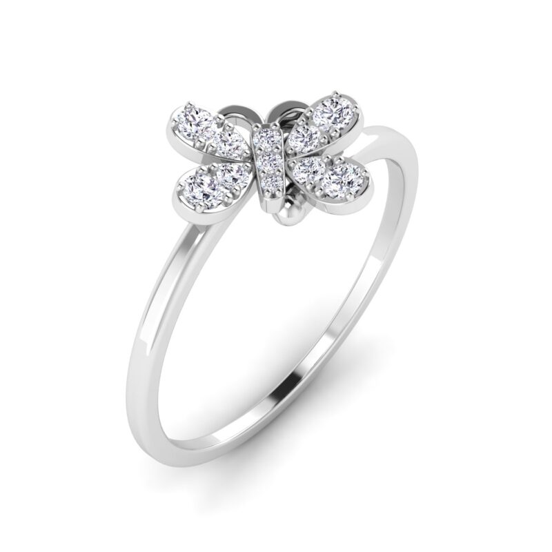 Wings of Radiance: Diamond Butterfly Ring
