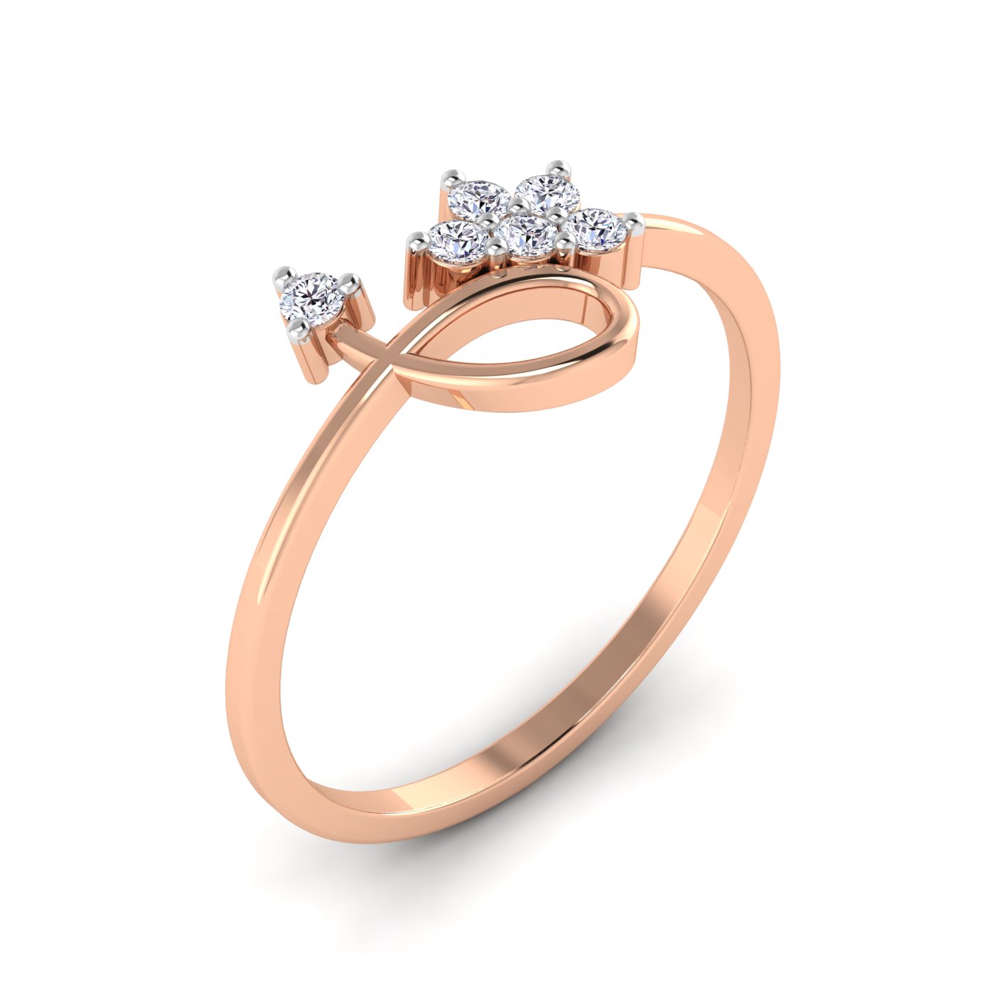 Luminous Twist: Round Diamond Band - Image 3