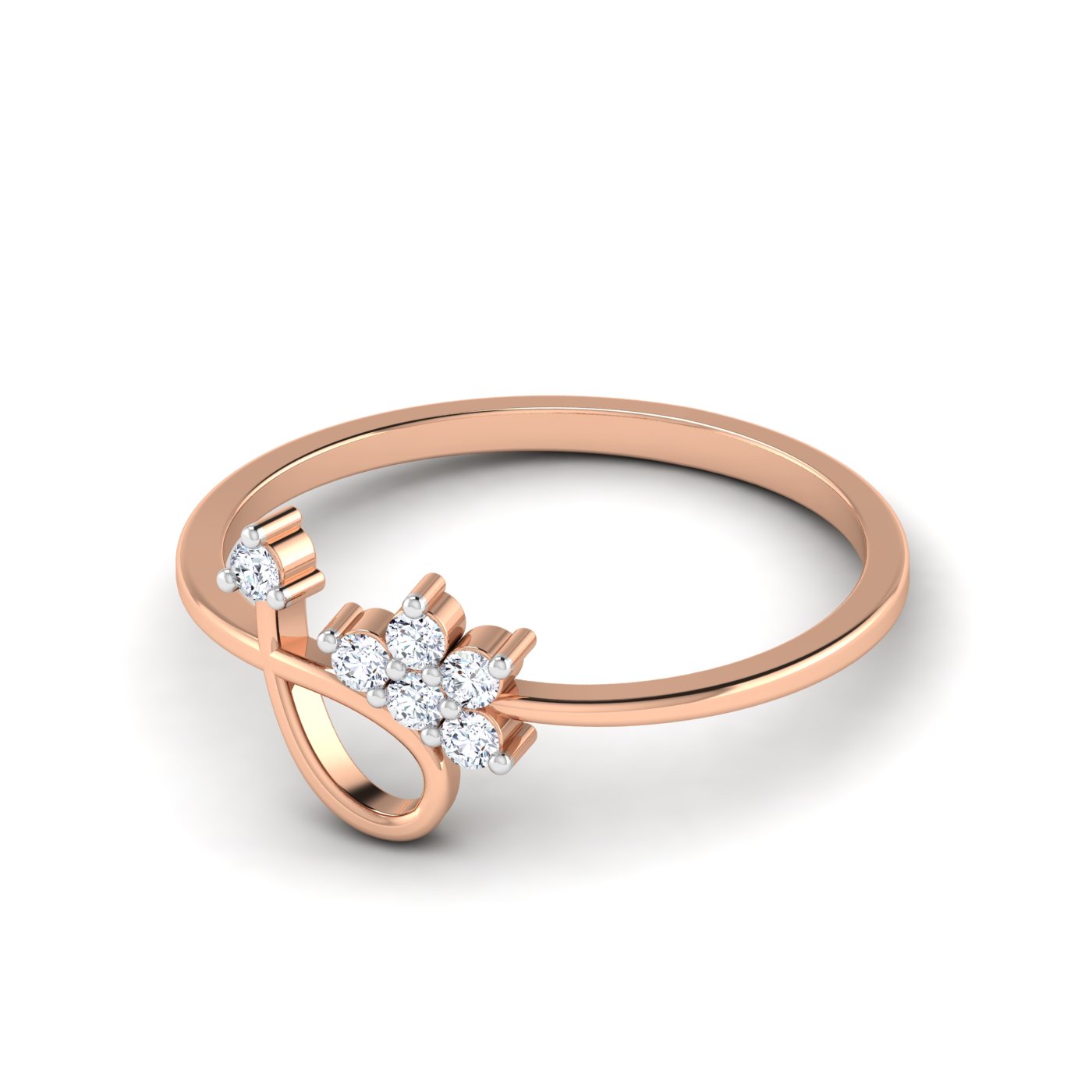 Luminous Twist: Round Diamond Band - Image 5