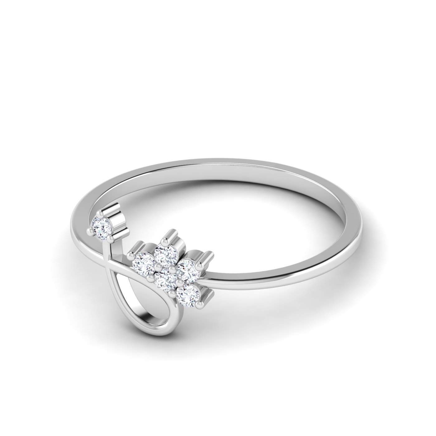 Luminous Twist: Round Diamond Band - Image 4