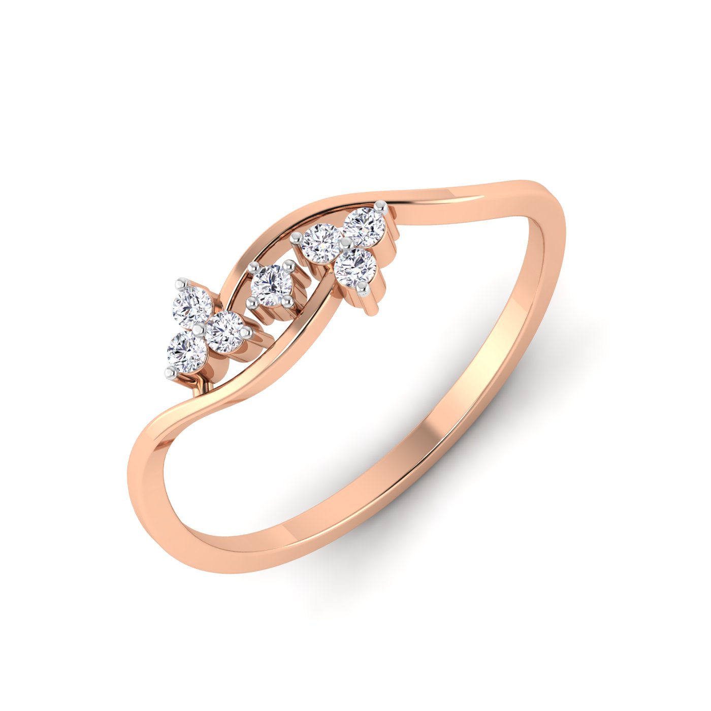 Bloom of Light: Floral Diamond Ring - Image 3