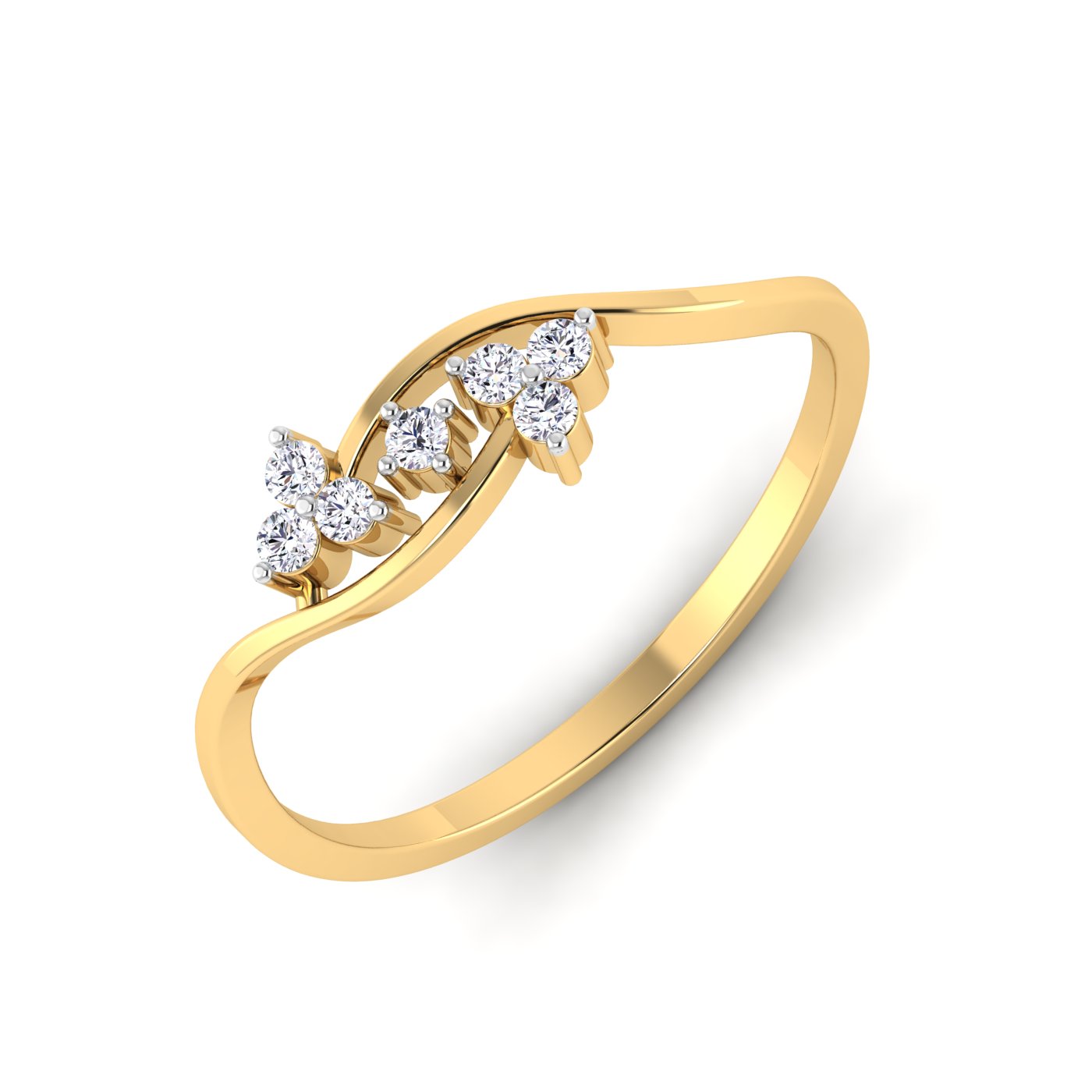 Bloom of Light: Floral Diamond Ring - Image 2