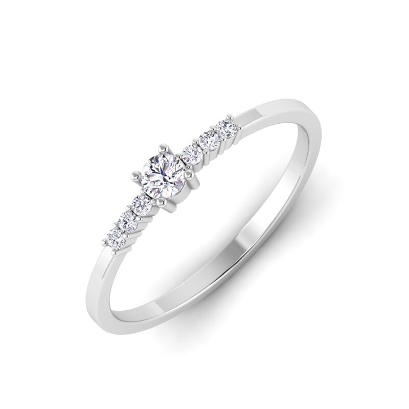 The Best of Both: Solitaire with Side Diamond Setting
