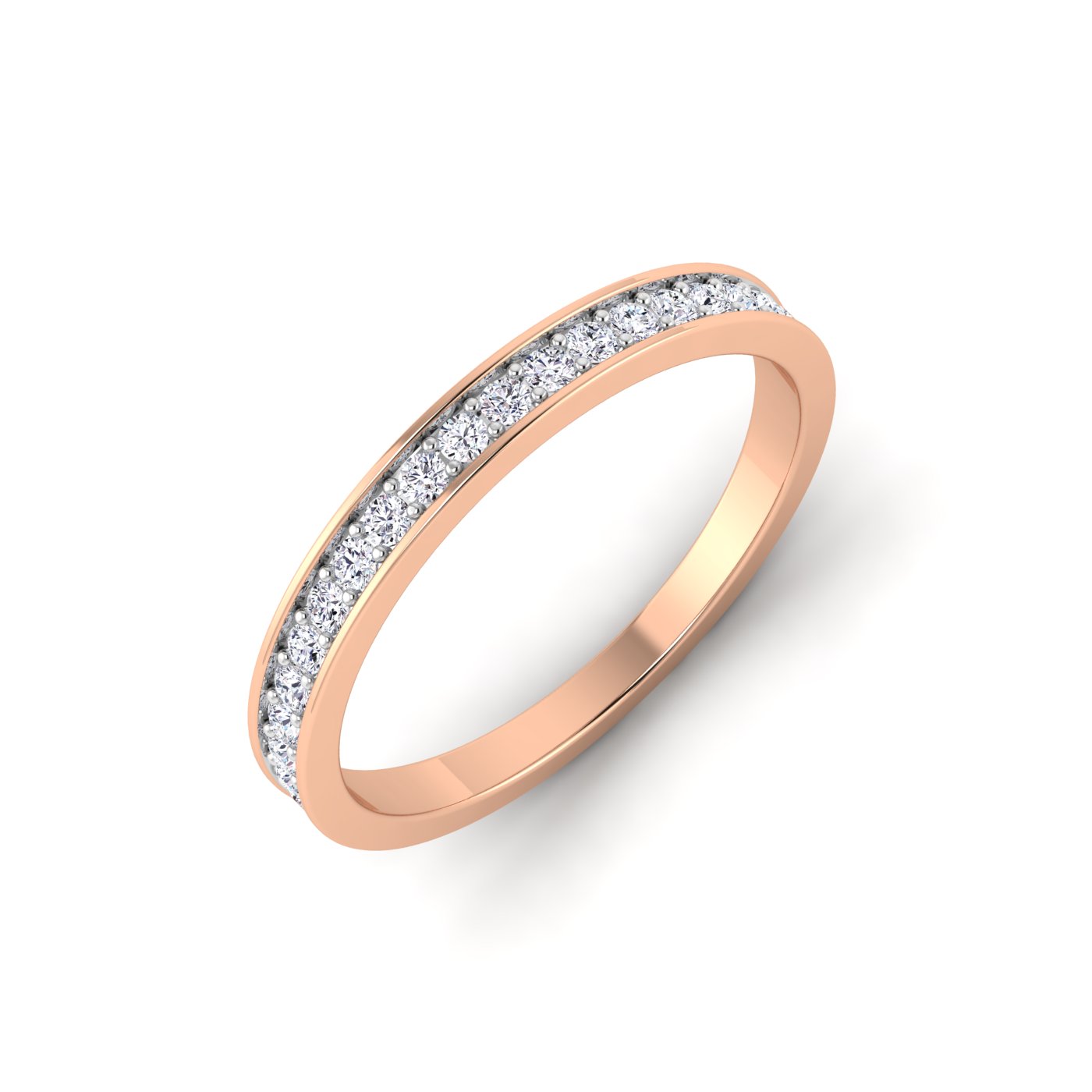 Subtle Elegance: Single Row Diamond Setting - Image 3