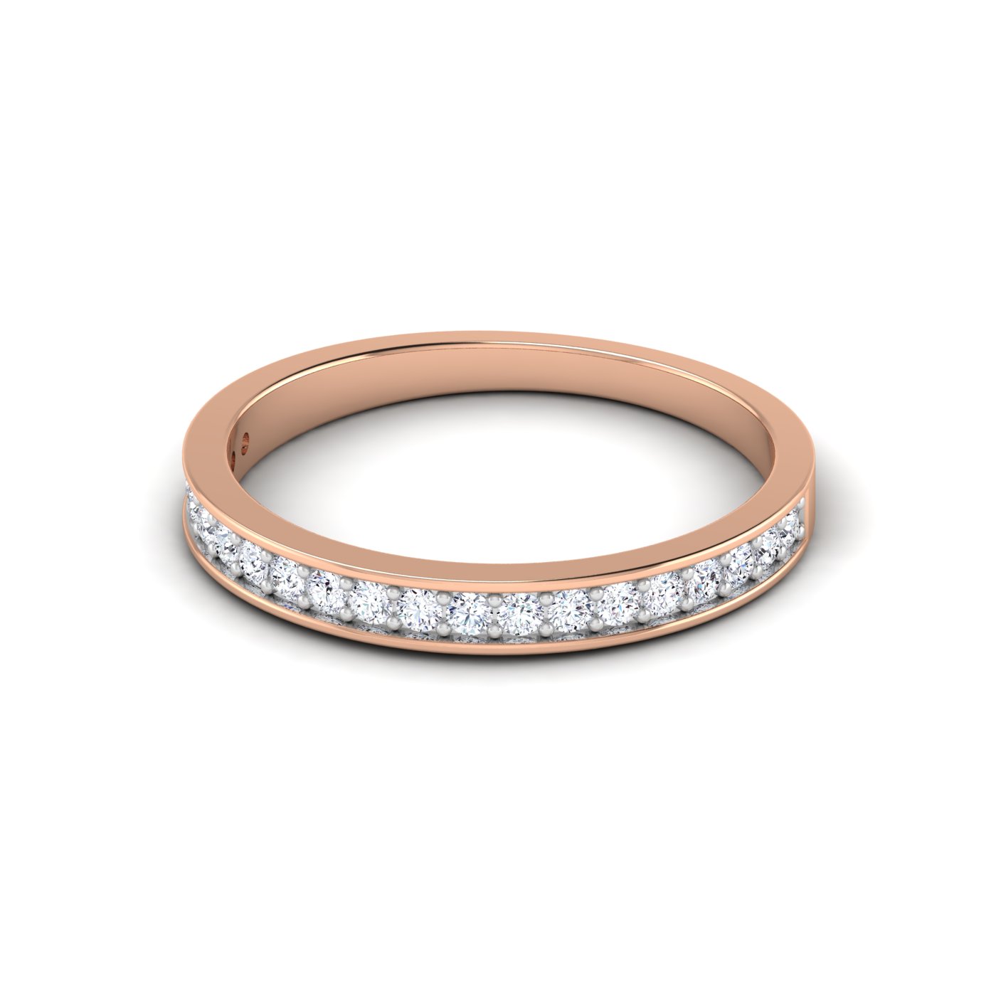 Subtle Elegance: Single Row Diamond Setting - Image 5
