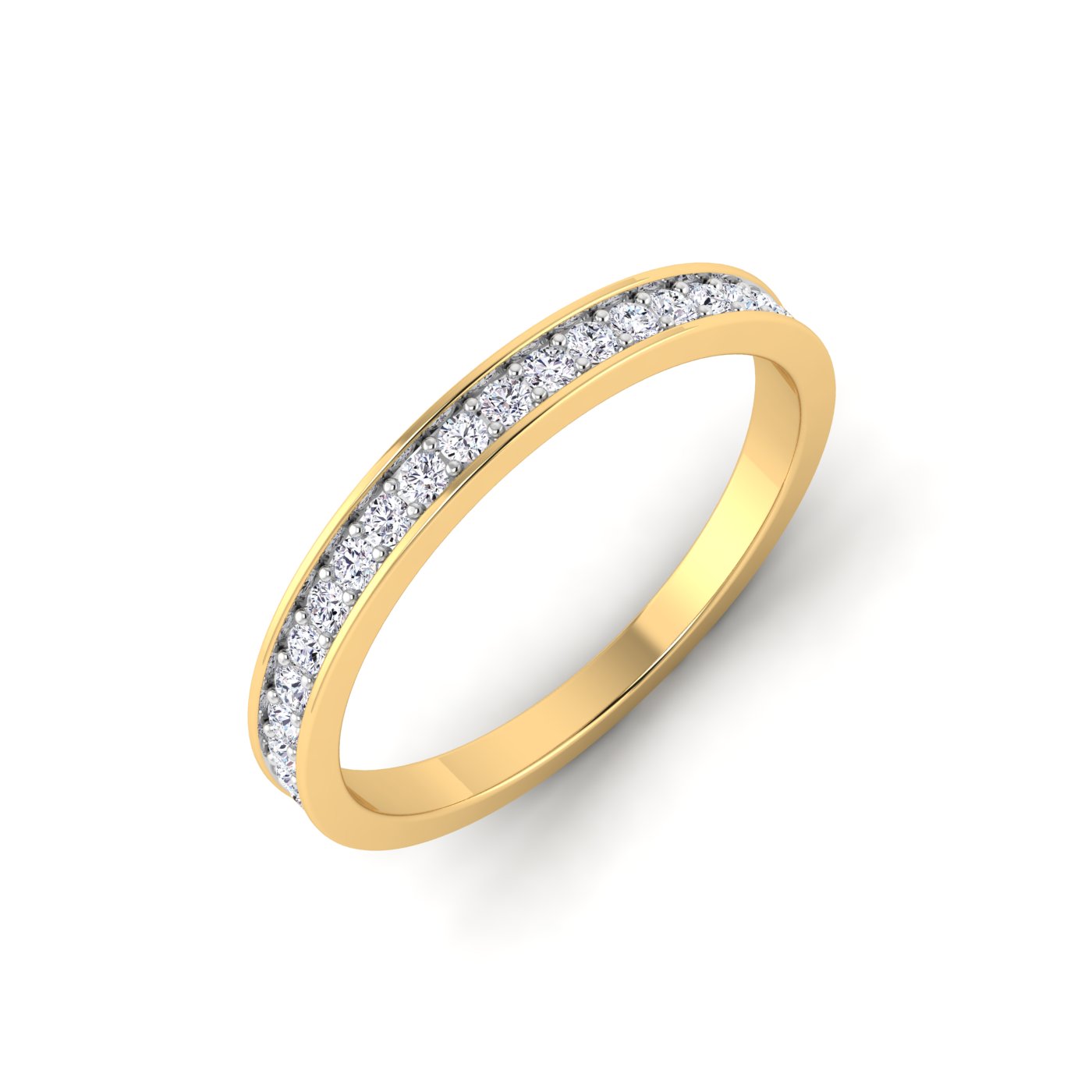 Subtle Elegance: Single Row Diamond Setting - Image 2