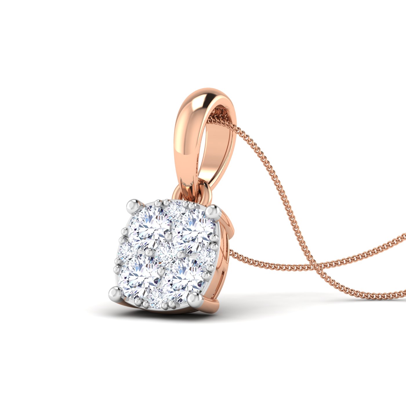 The moon shaped diamond pendant - Image 5