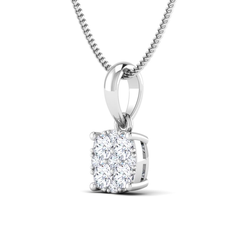 The moon shaped diamond pendant