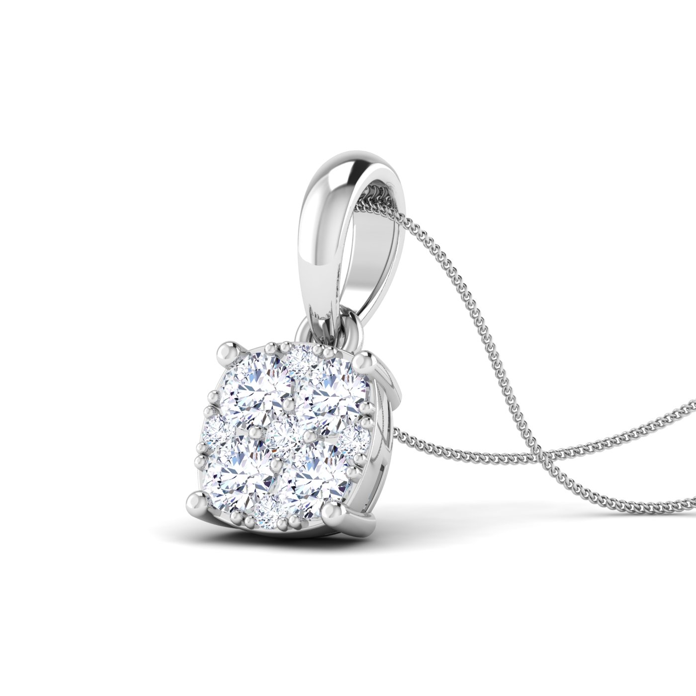 The moon shaped diamond pendant - Image 4
