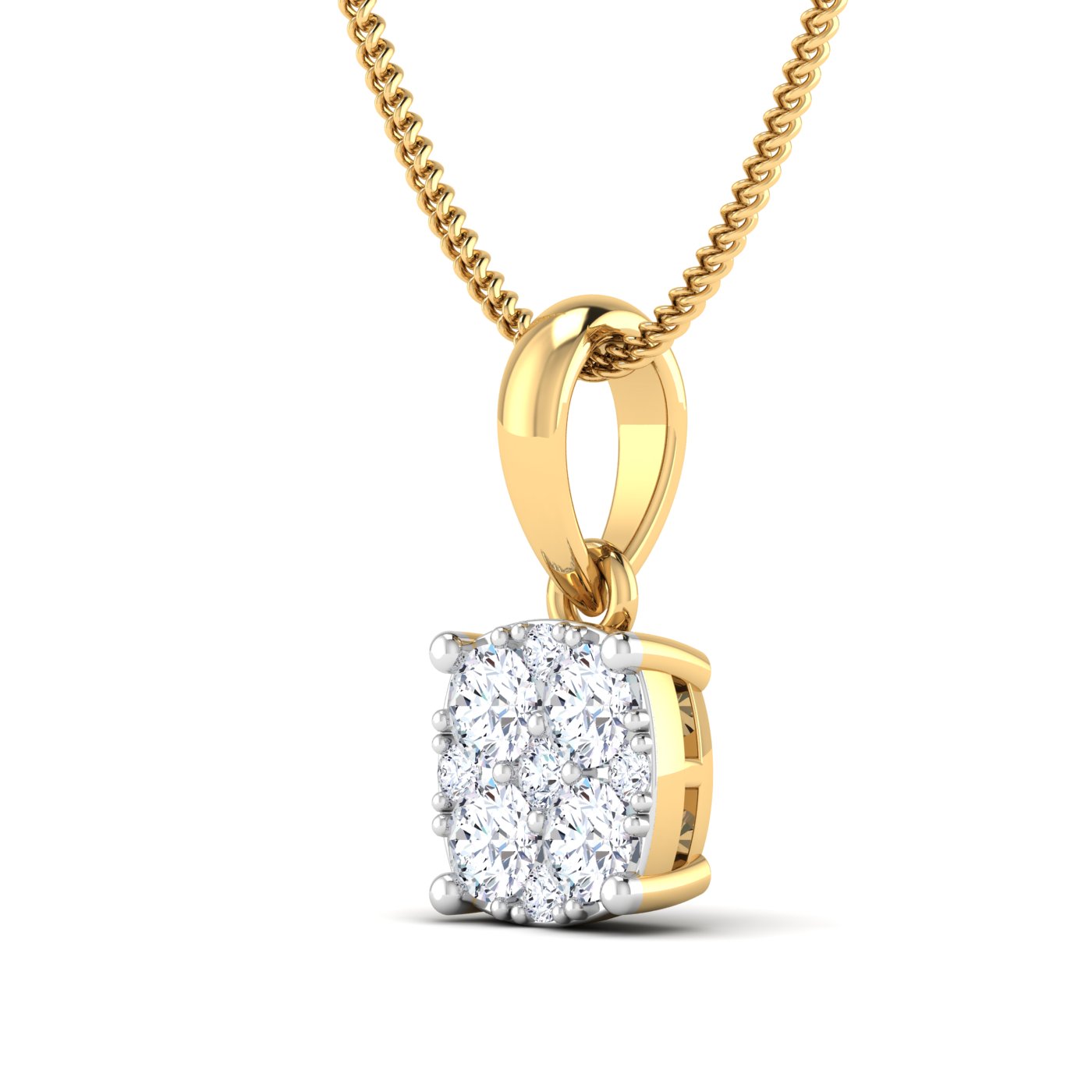 The moon shaped diamond pendant - Image 2