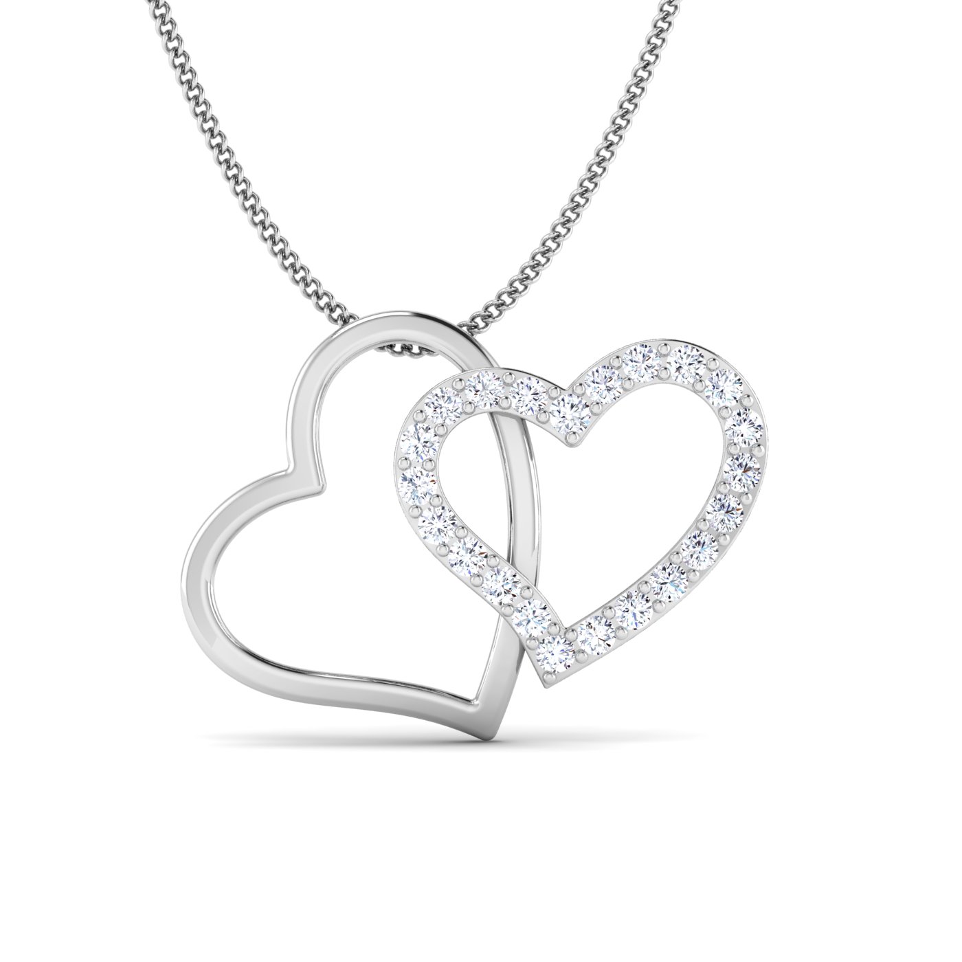 the double heart pendant