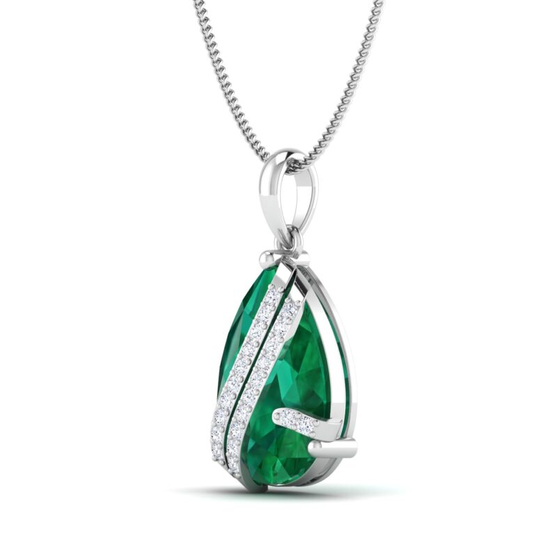 green colour diamond pendant