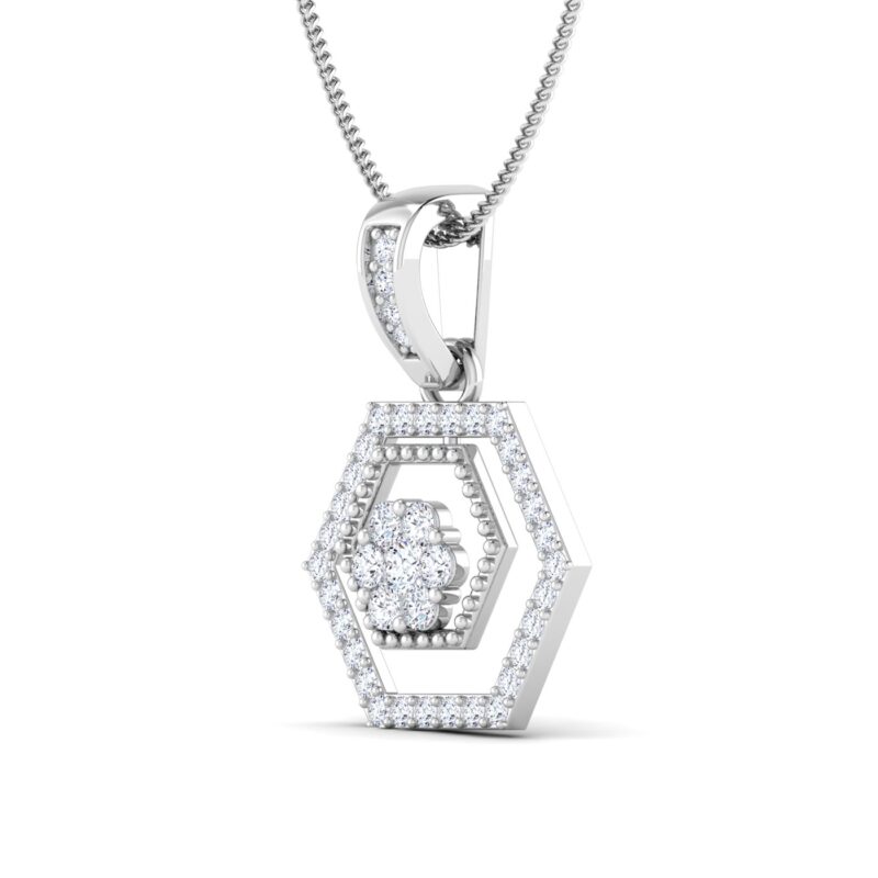Hexagon diamond pendant