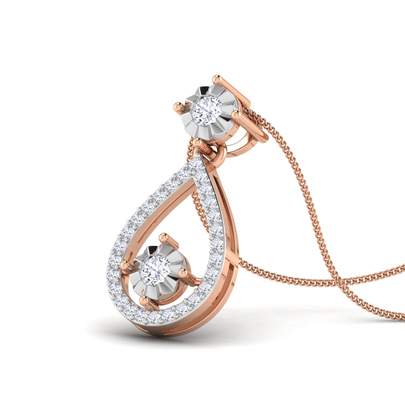 drop shape diamond pendant - Image 5