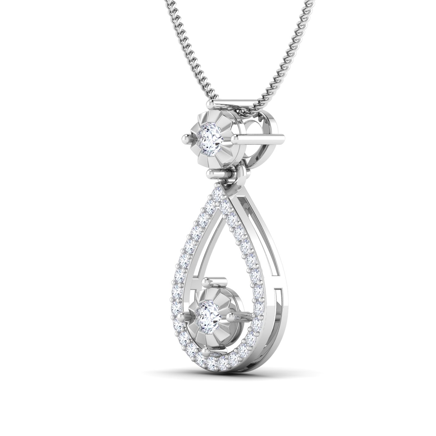 drop shape diamond pendant