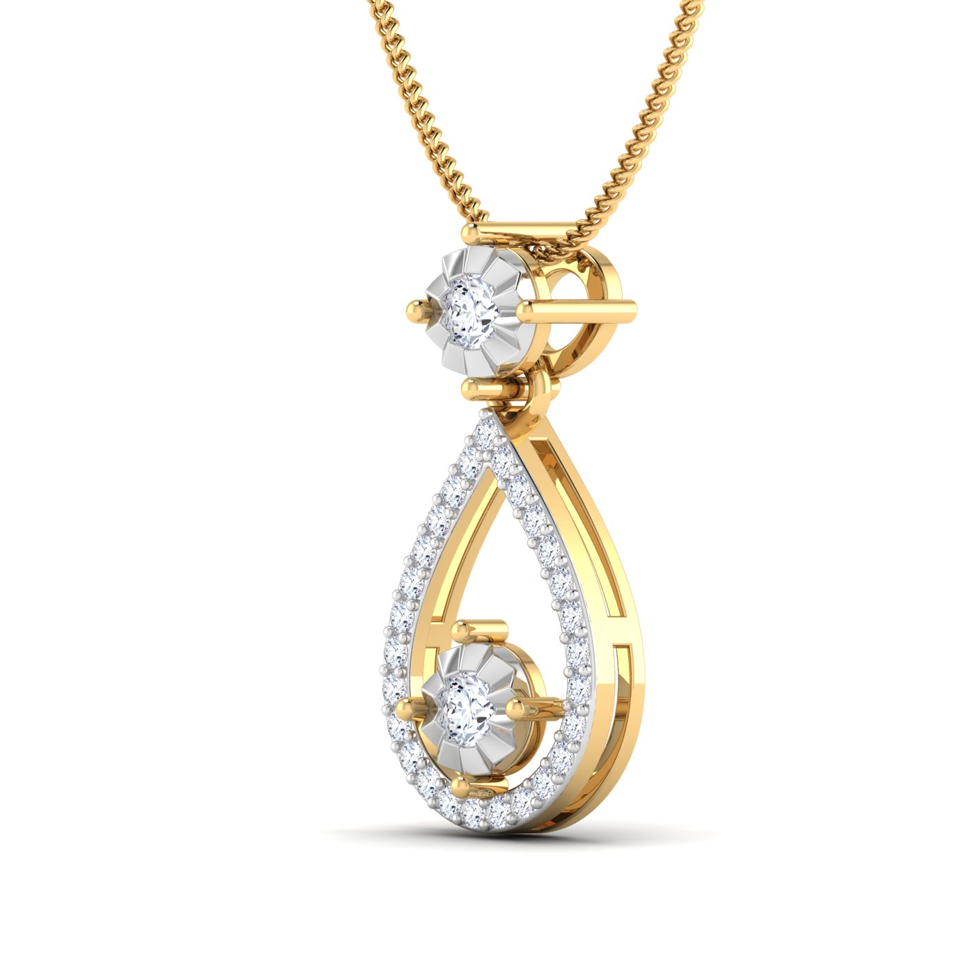 drop shape diamond pendant - Image 2