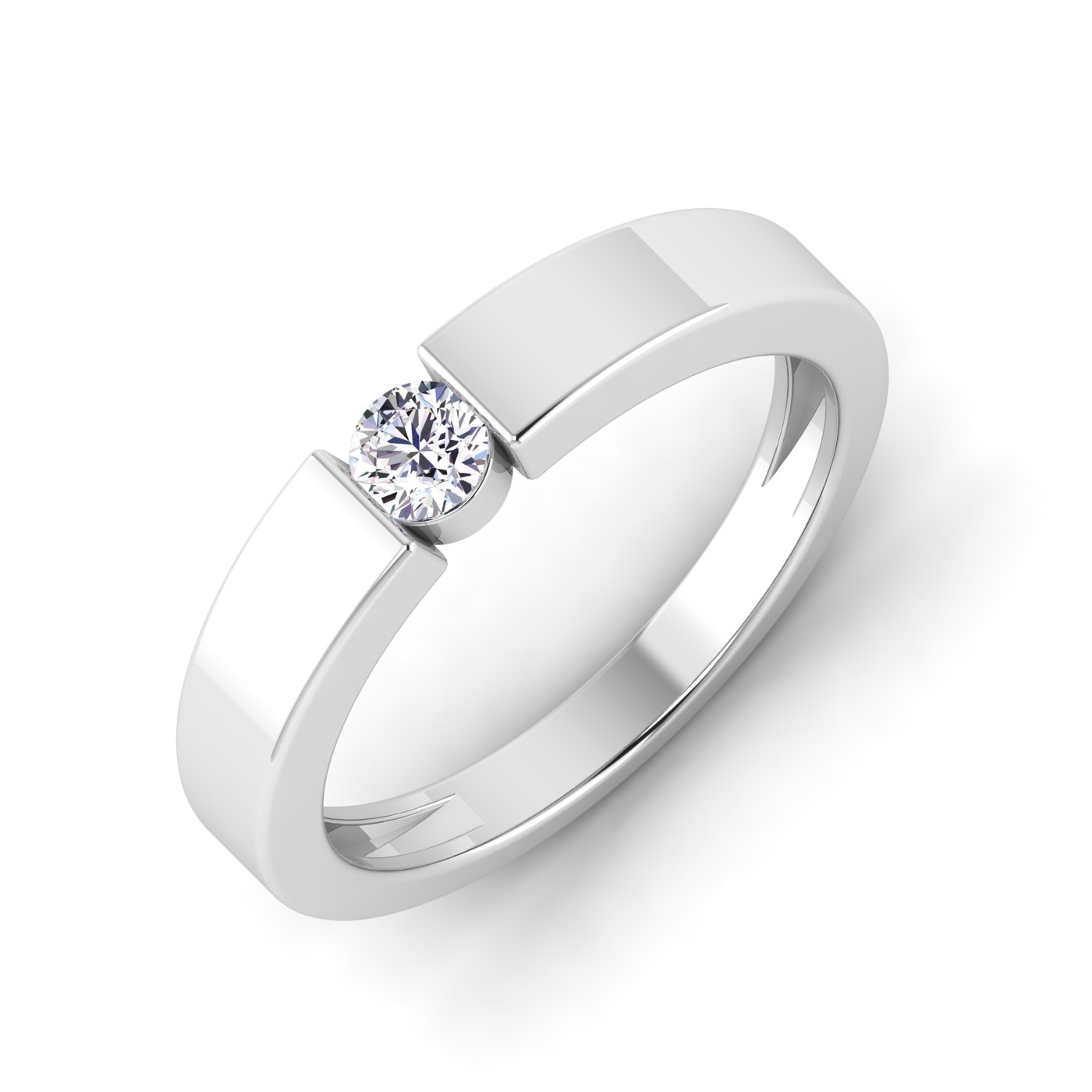 Forever Yours: Single Diamond Engagement Band