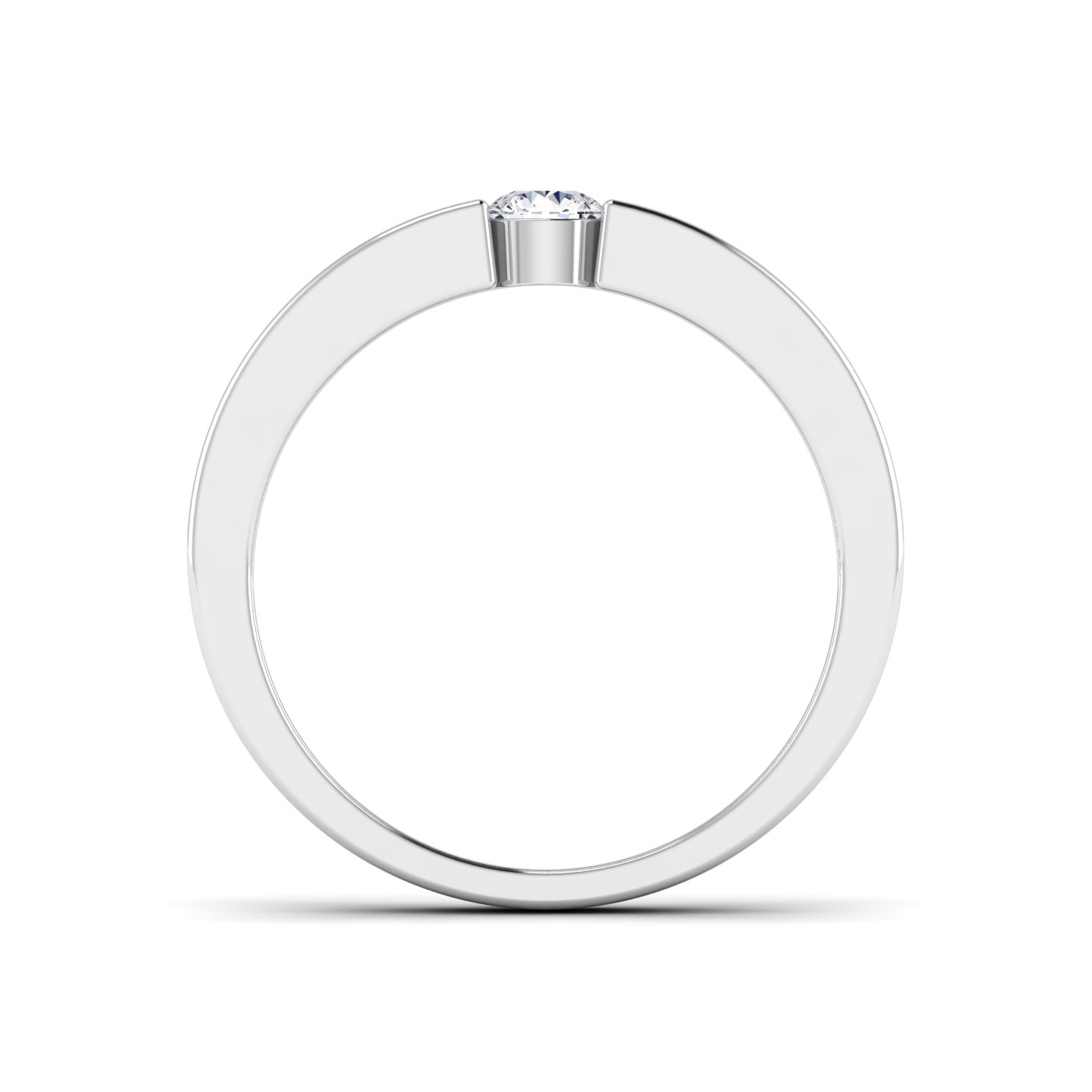 Forever Yours: Single Diamond Engagement Band - Image 4