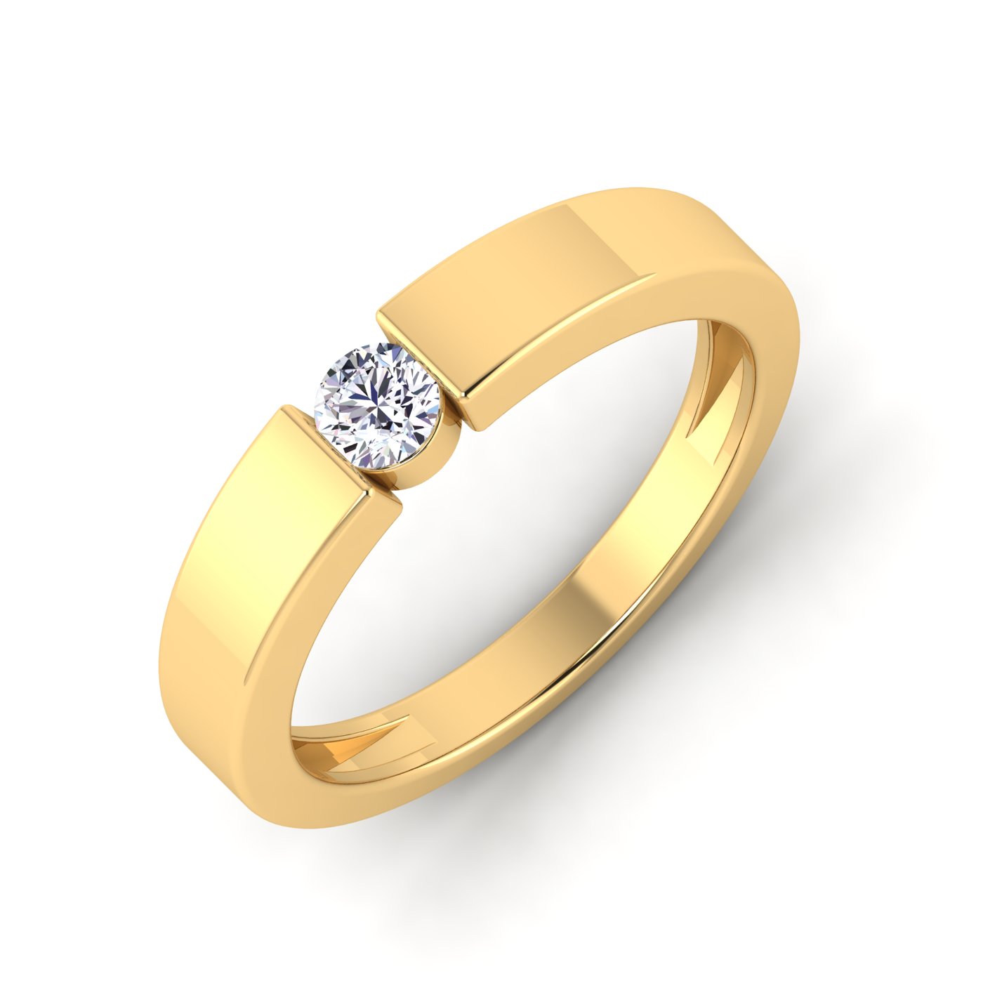 Forever Yours: Single Diamond Engagement Band - Image 2