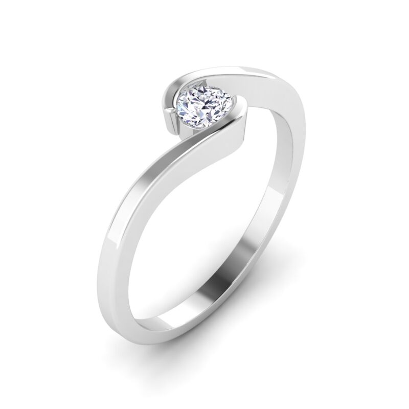 Eternal Embrace: Crossover Diamond Ring