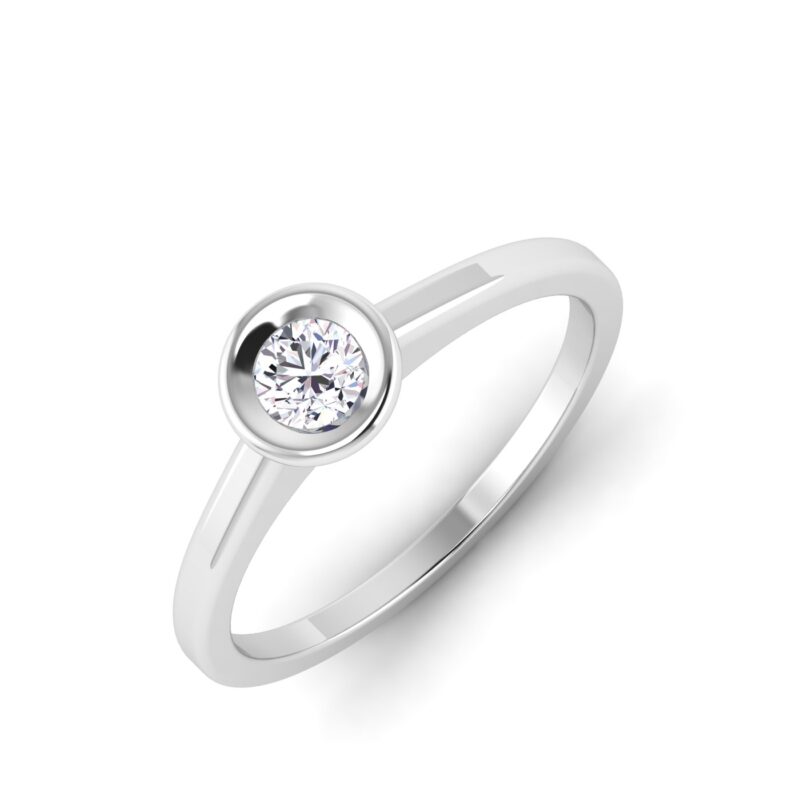 Bold Simplicity: One Diamond Bezel Ring
