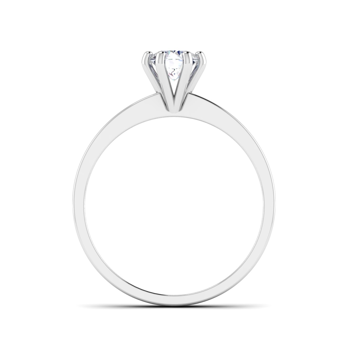 Pure Radiance: One Stone Wedding Band - Image 4