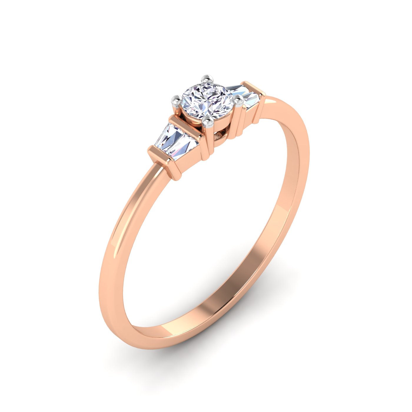 Eternal Sparkle: Round Cut with Diamond Accents - Image 3