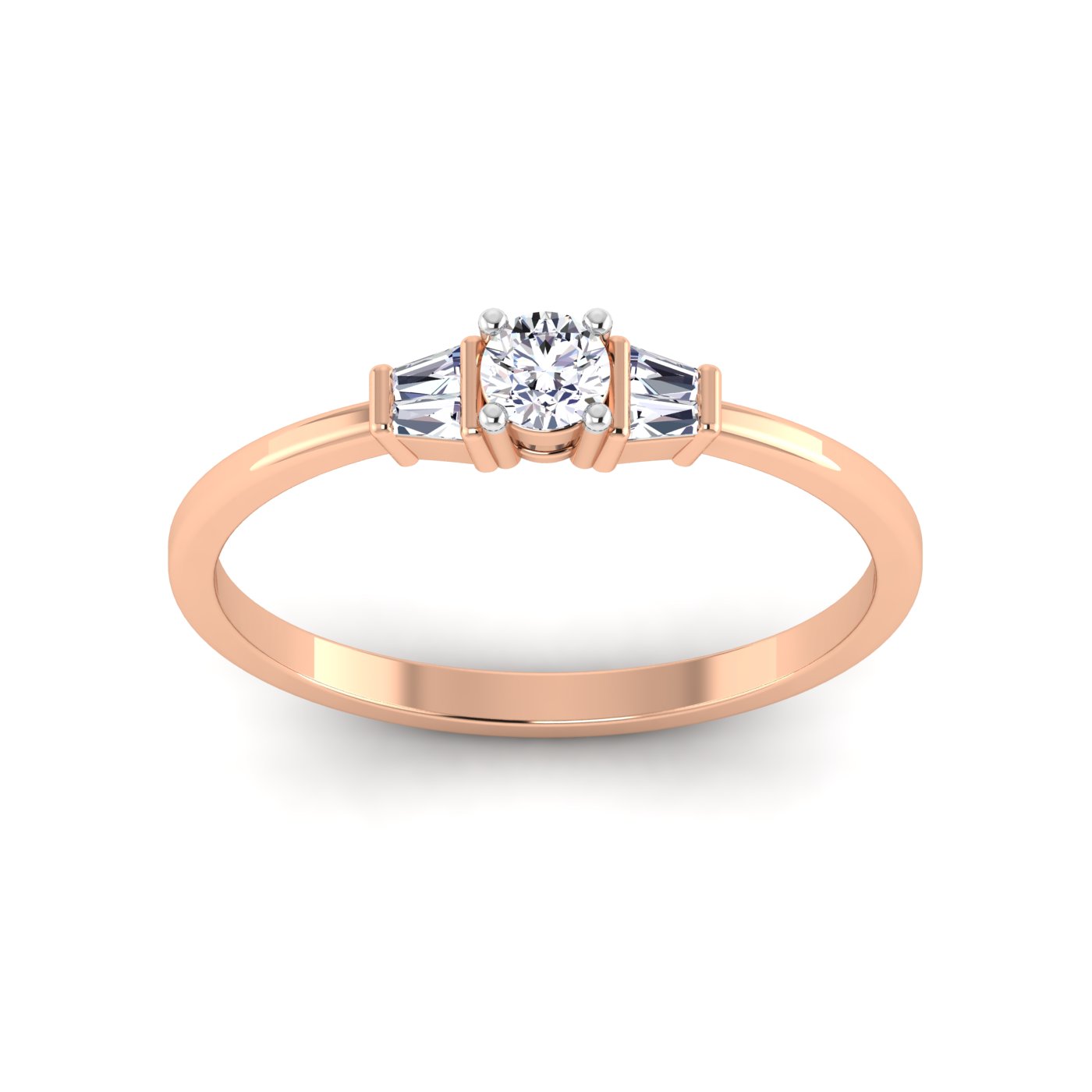 Eternal Sparkle: Round Cut with Diamond Accents - Image 5